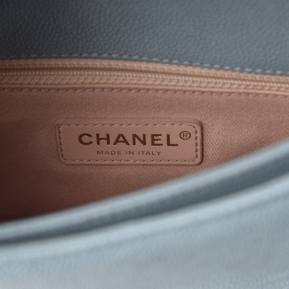 Chanel Caviar Quilted Thread Around Single Flap Blue 7 of 9
