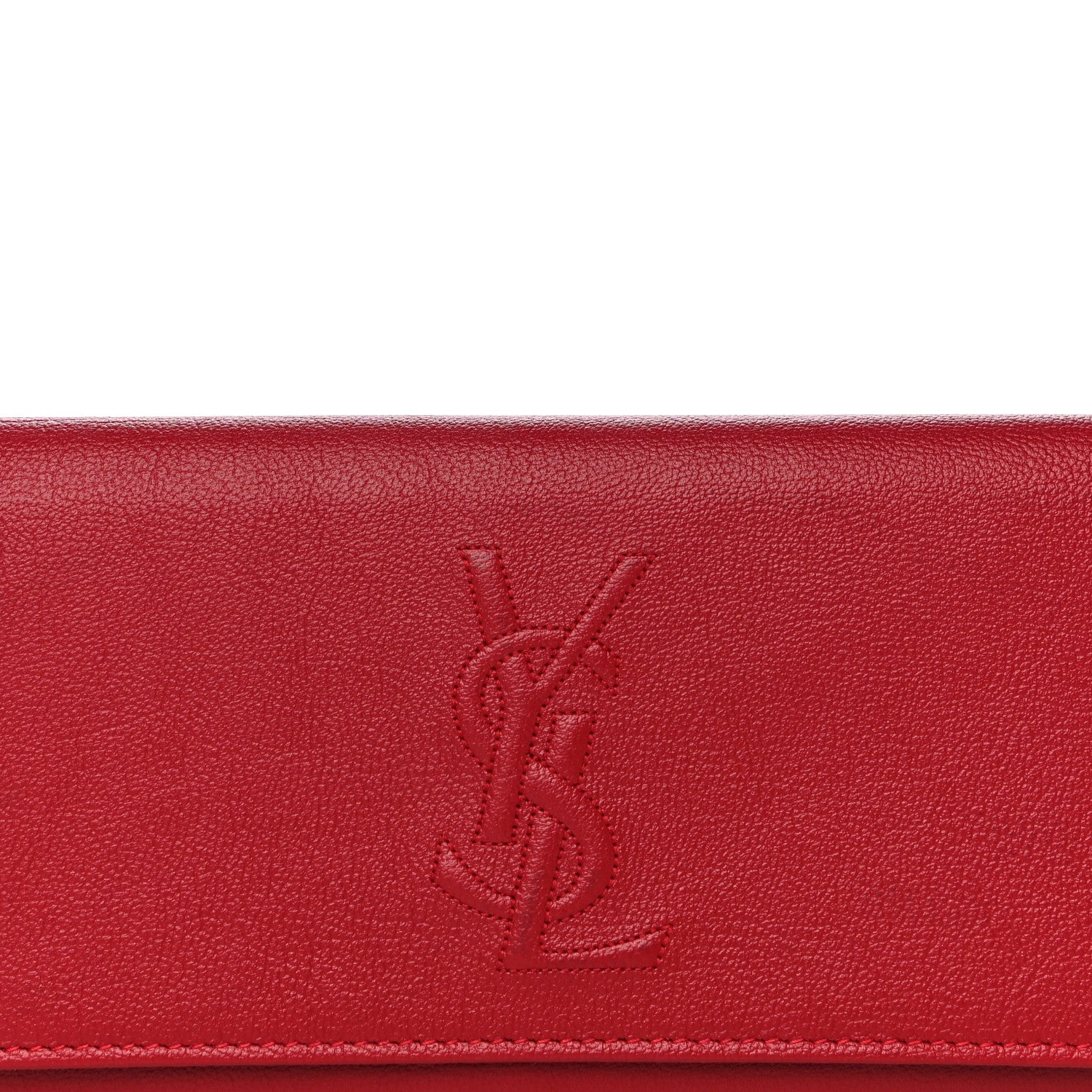 Saint Laurent Goatskin Belle De Jour Flap Wallet Rouge Orient 8 of 11