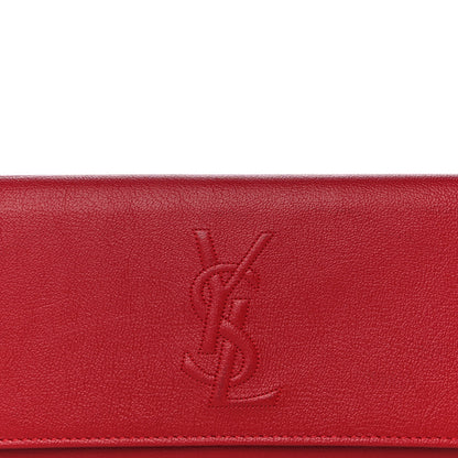 Saint Laurent Goatskin Belle De Jour Flap Wallet Rouge Orient 8 of 11