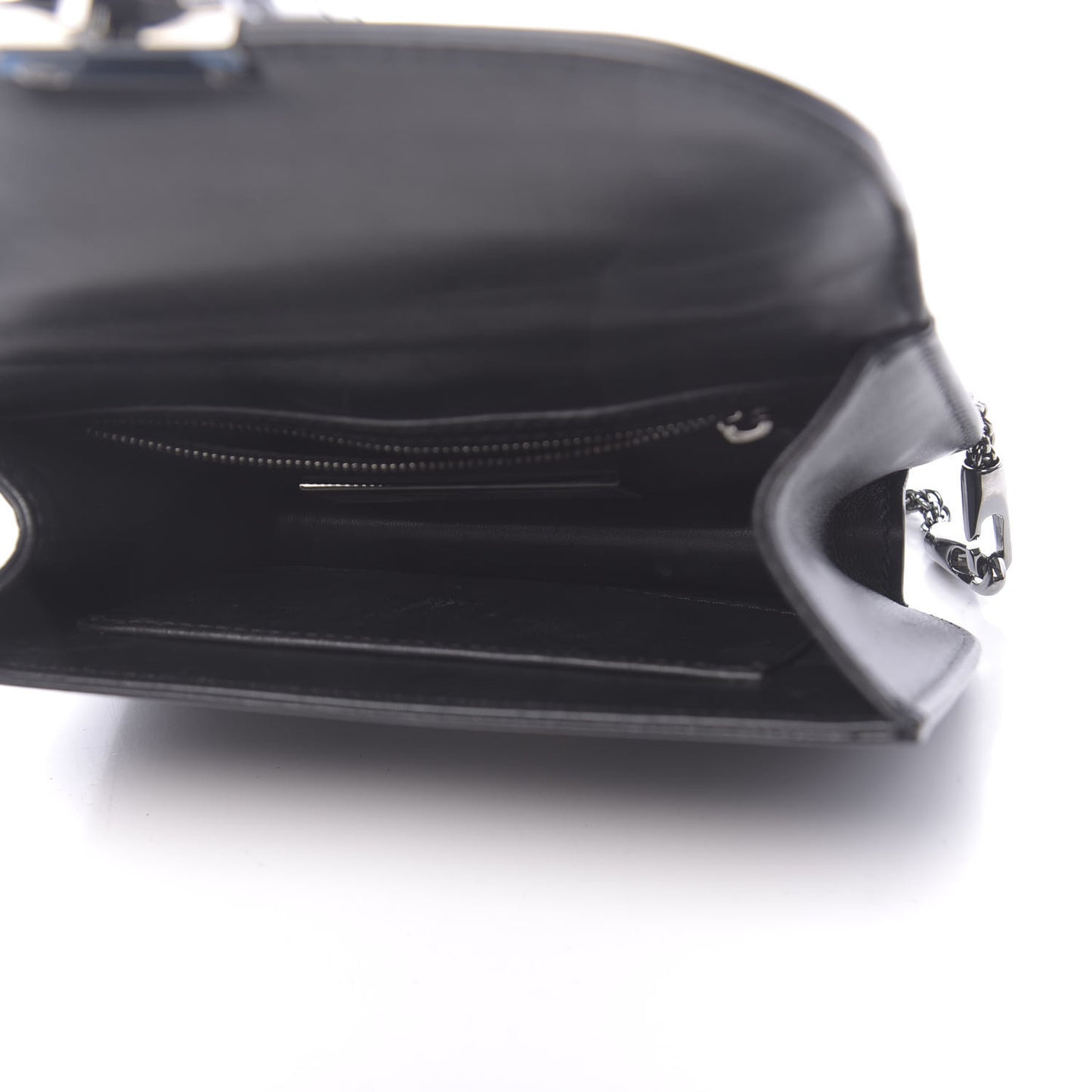 Vitello Small Glam Lock Rockstud Flap Black