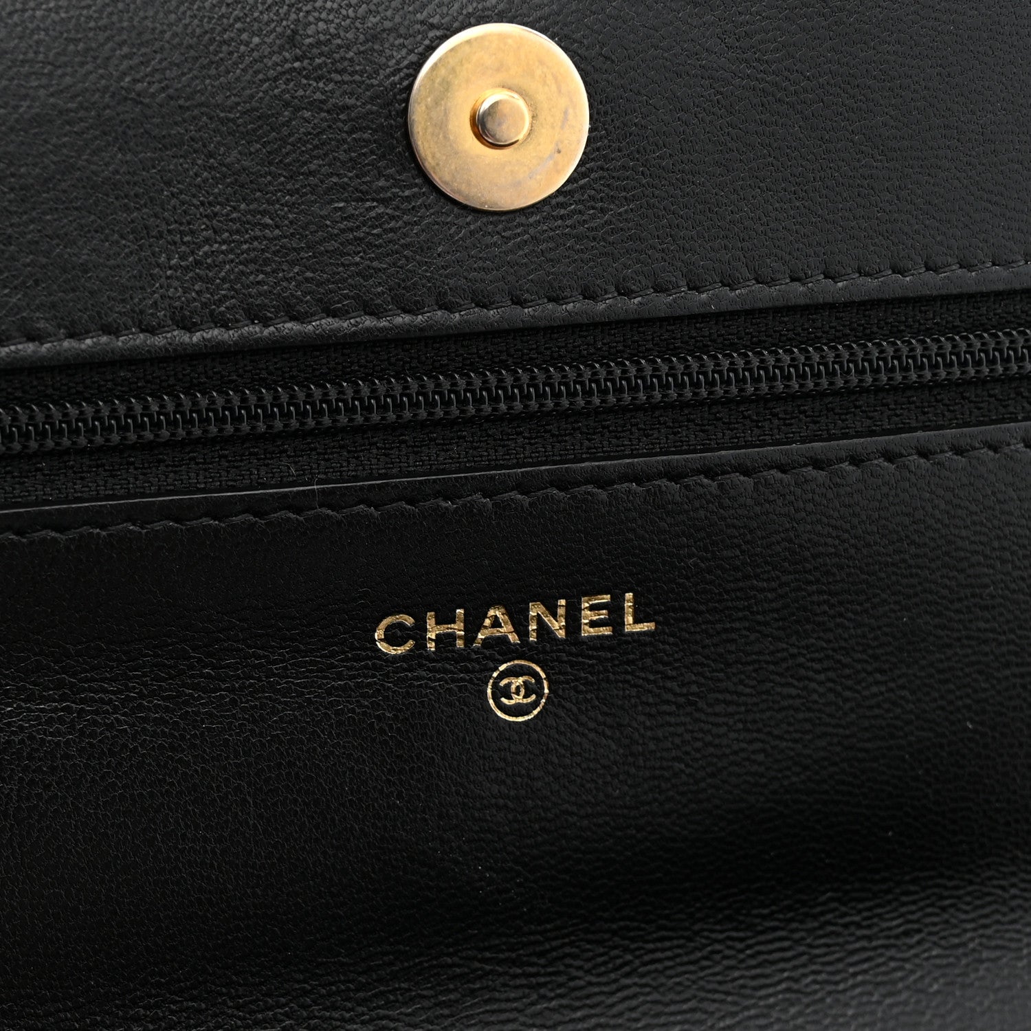 Chanel Lambskin Quilted Chanel 19 Wallet On Chain WOC Black 5 of 10