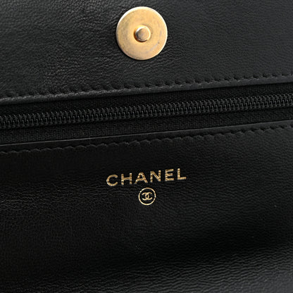 Chanel Lambskin Quilted Chanel 19 Wallet On Chain WOC Black 5 of 10