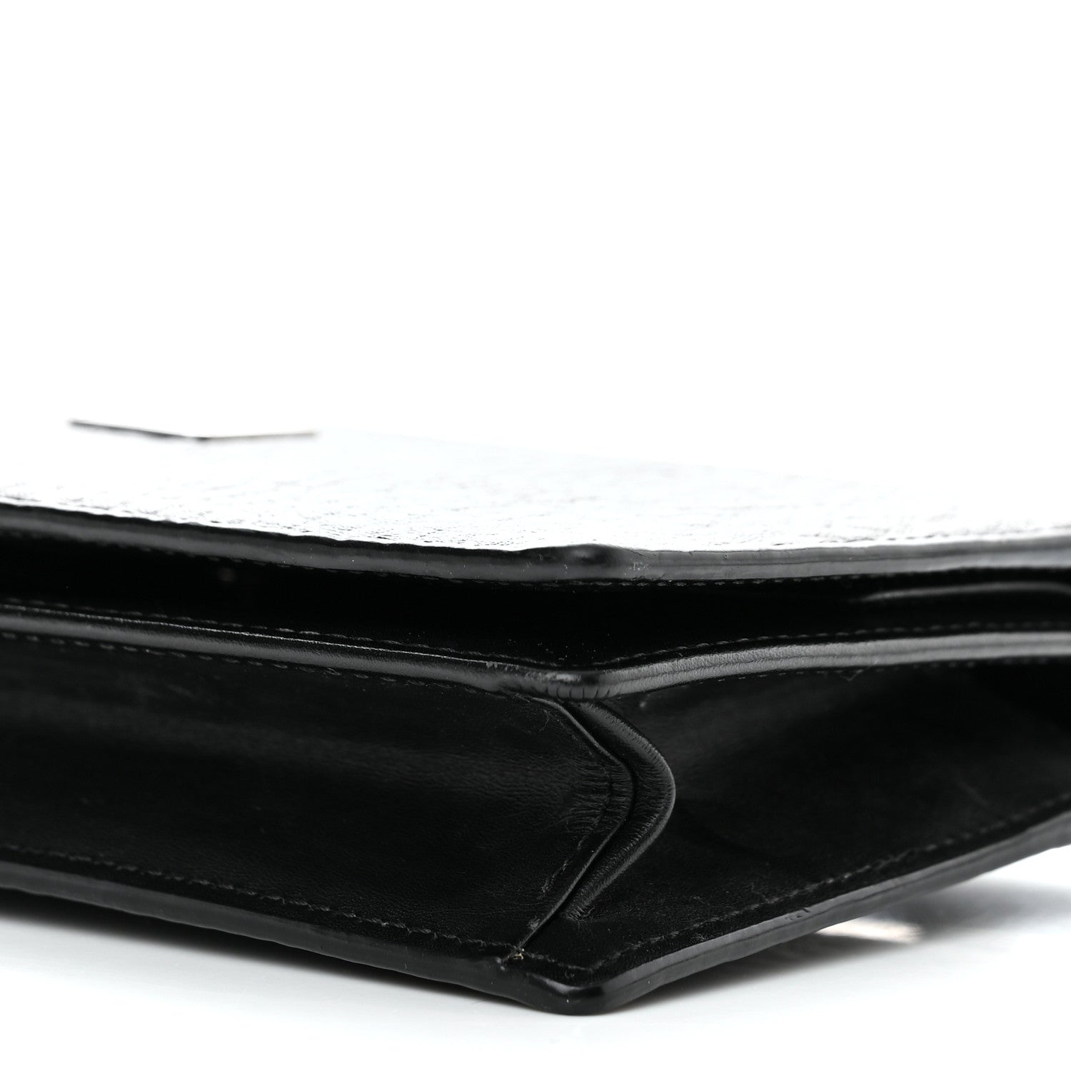 MCM Visetos Chain Wallet Crossbody Black 10 of 17
