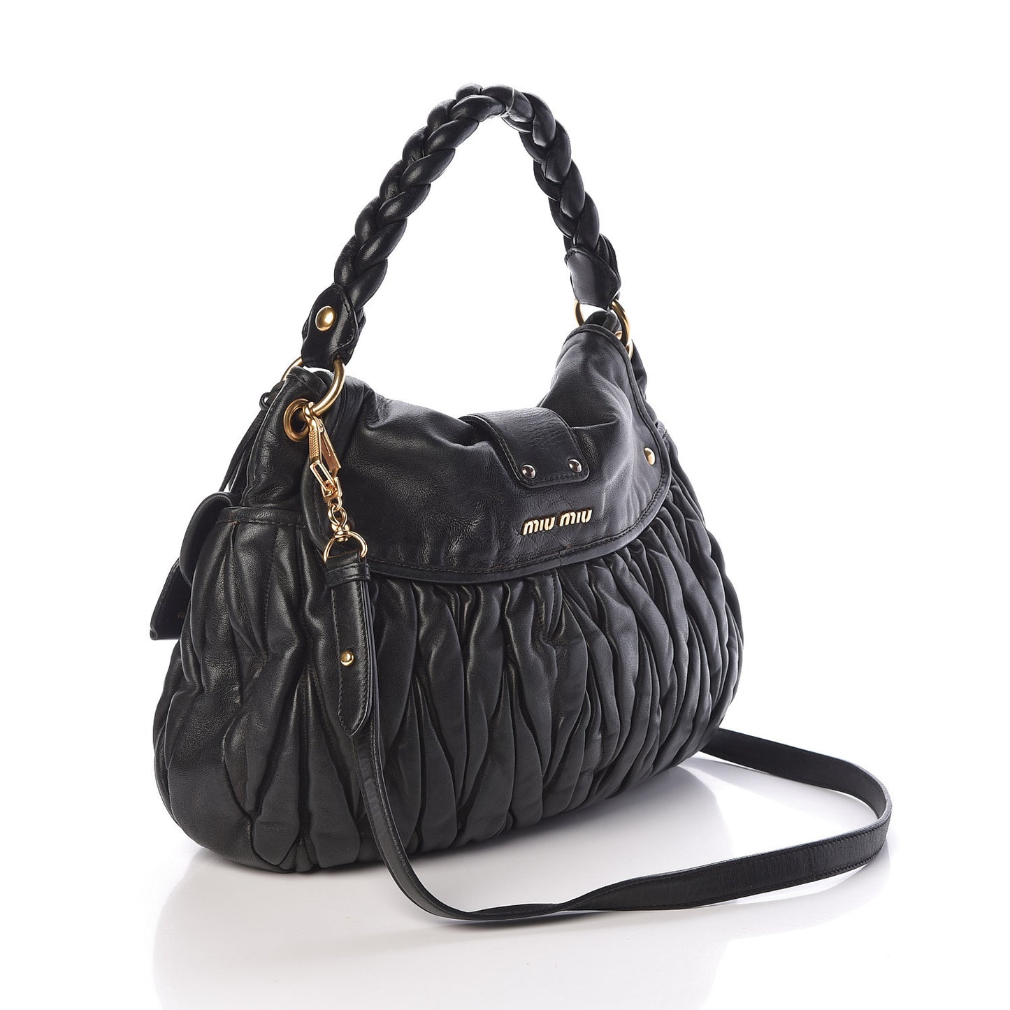 Nappa Matelasse Coffer Hobo Black