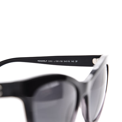 Chanel Polarized Acetate CC Cat Eye Summer Sunglasses 5350 Black 5 of 8