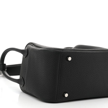 Hermes Taurillon Clemence Mini Lindy 20 Black 9 of 10