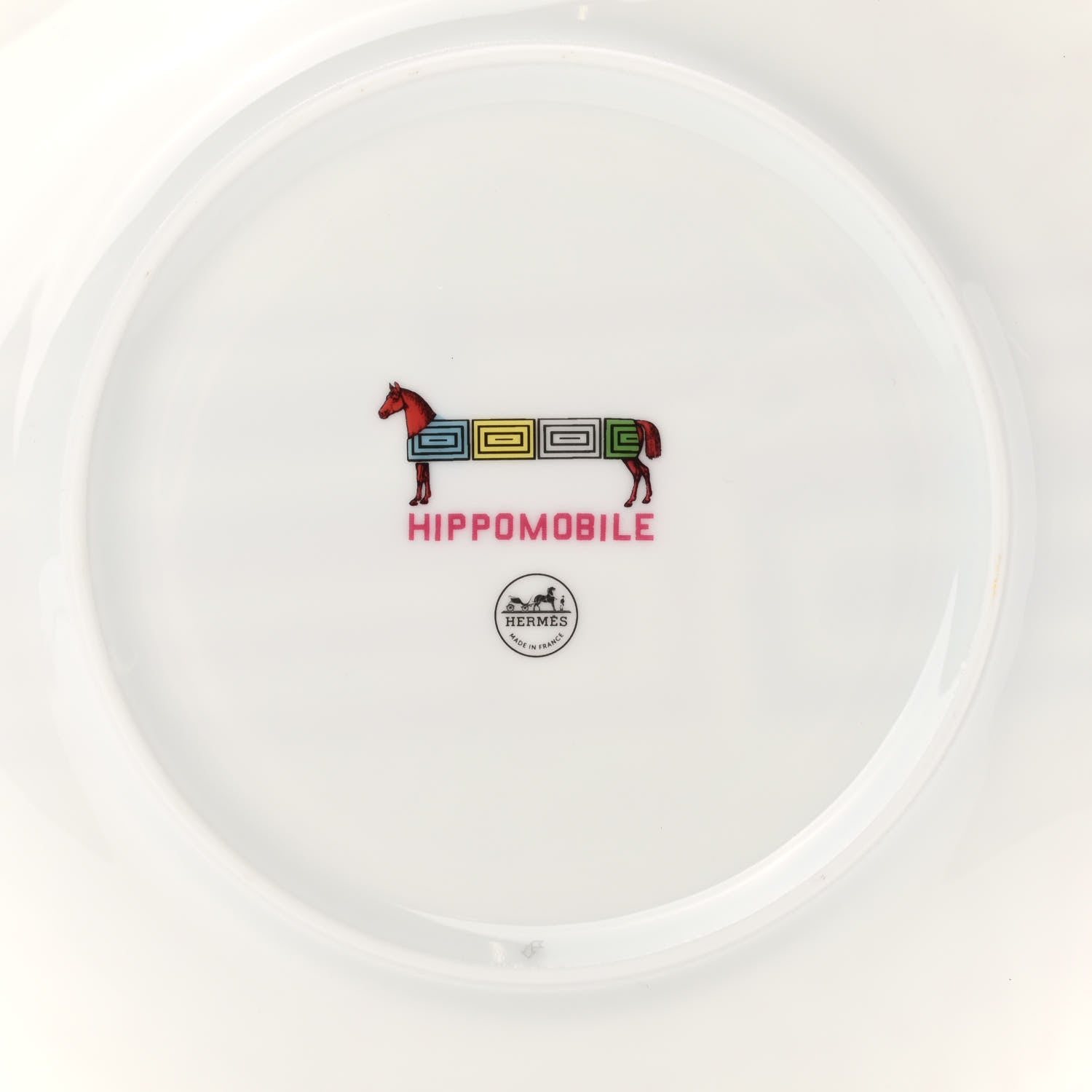 Hermes Porcelain Hippomobile Dessert Plate 4 of 6