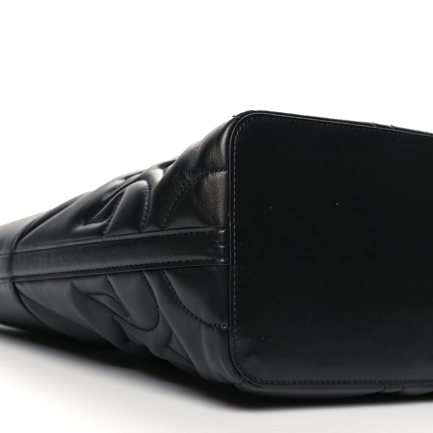 Calfskin Quilted Small The Bow Bag Black
