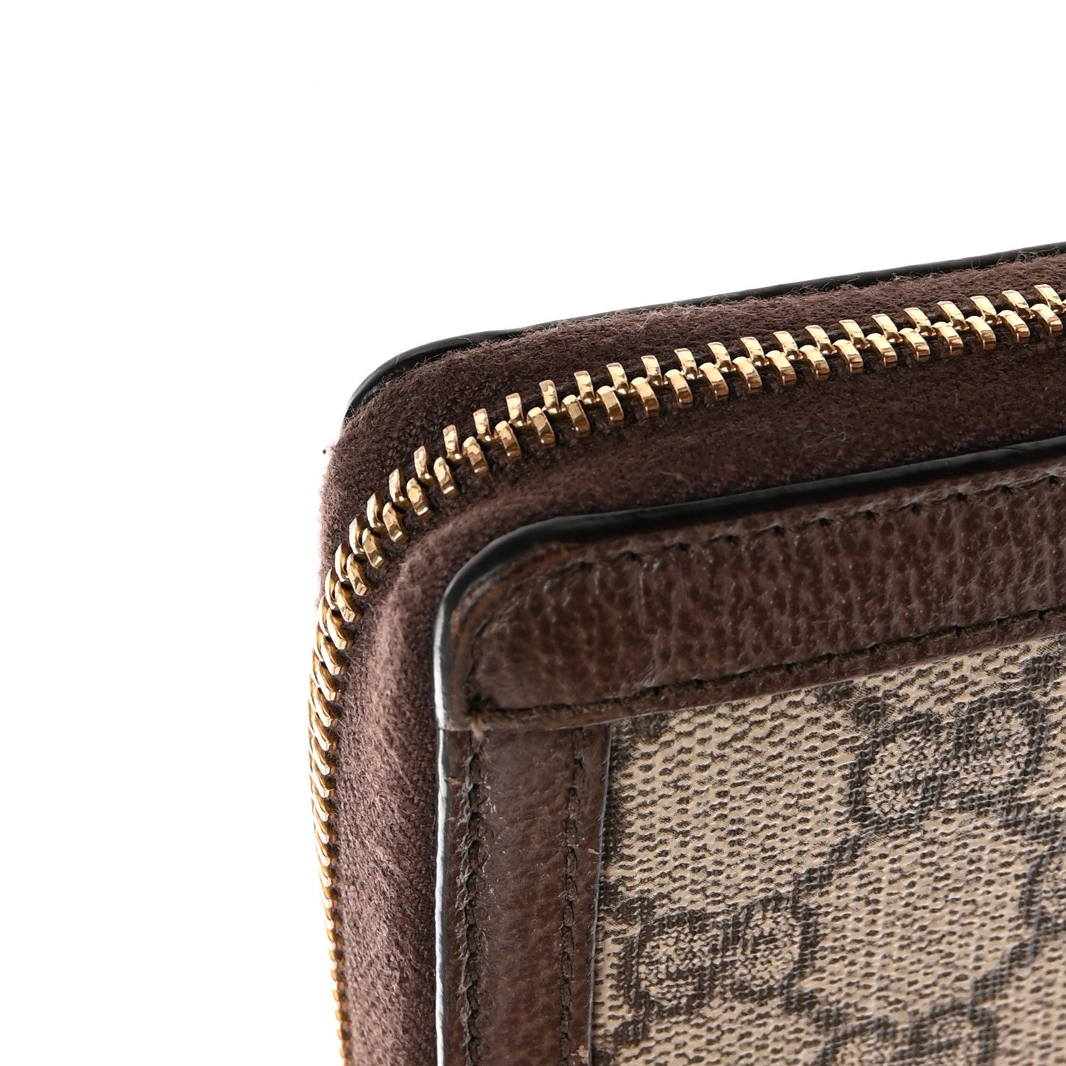 Gucci GG Supreme Monogram Web Ophidia Zip Around Wallet Brown 11 of 13