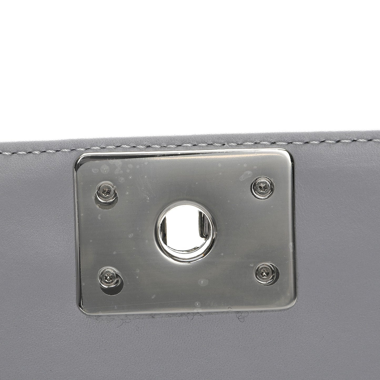 Lambskin Quilted Medium Boy Flap Grey