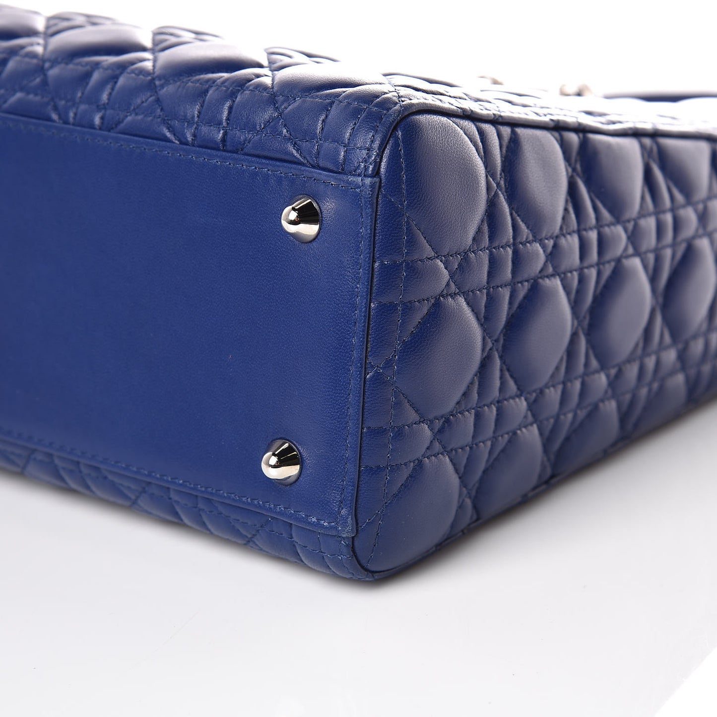 Lambskin Cannage Large Lady Dior Blue