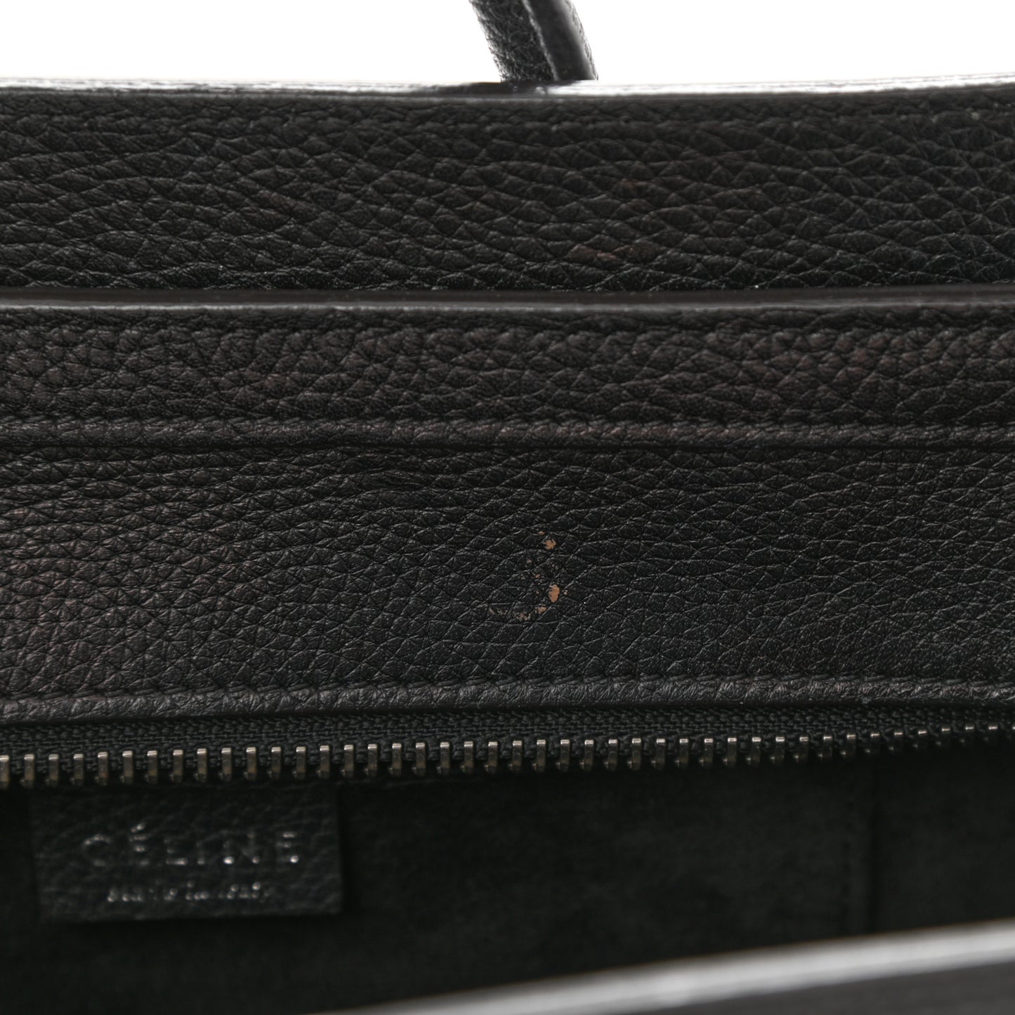 Drummed Calfskin Nano Luggage Black