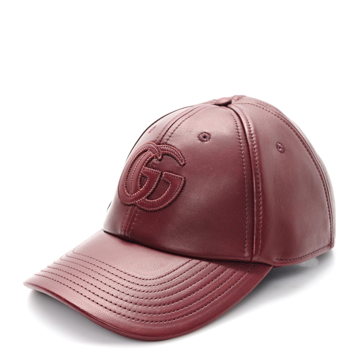 Nappa GG Baseball Hat M Burgundy