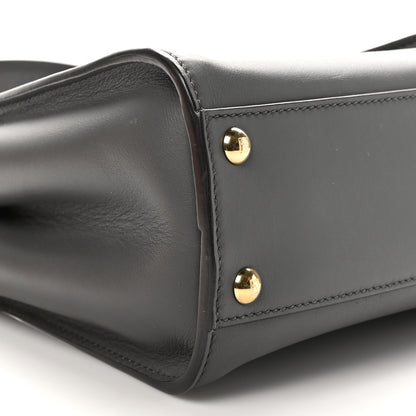Fendi Vitello Seta Chenille FF Mini Peekaboo Iconic Satchel Anthracite Asfalto 9 of 11