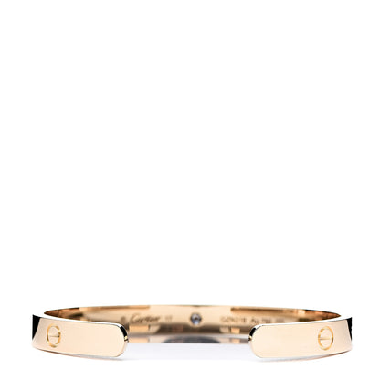 Cartier 18K Yellow Gold 1 Diamond LOVE Cuff Bracelet 17 2 of 5