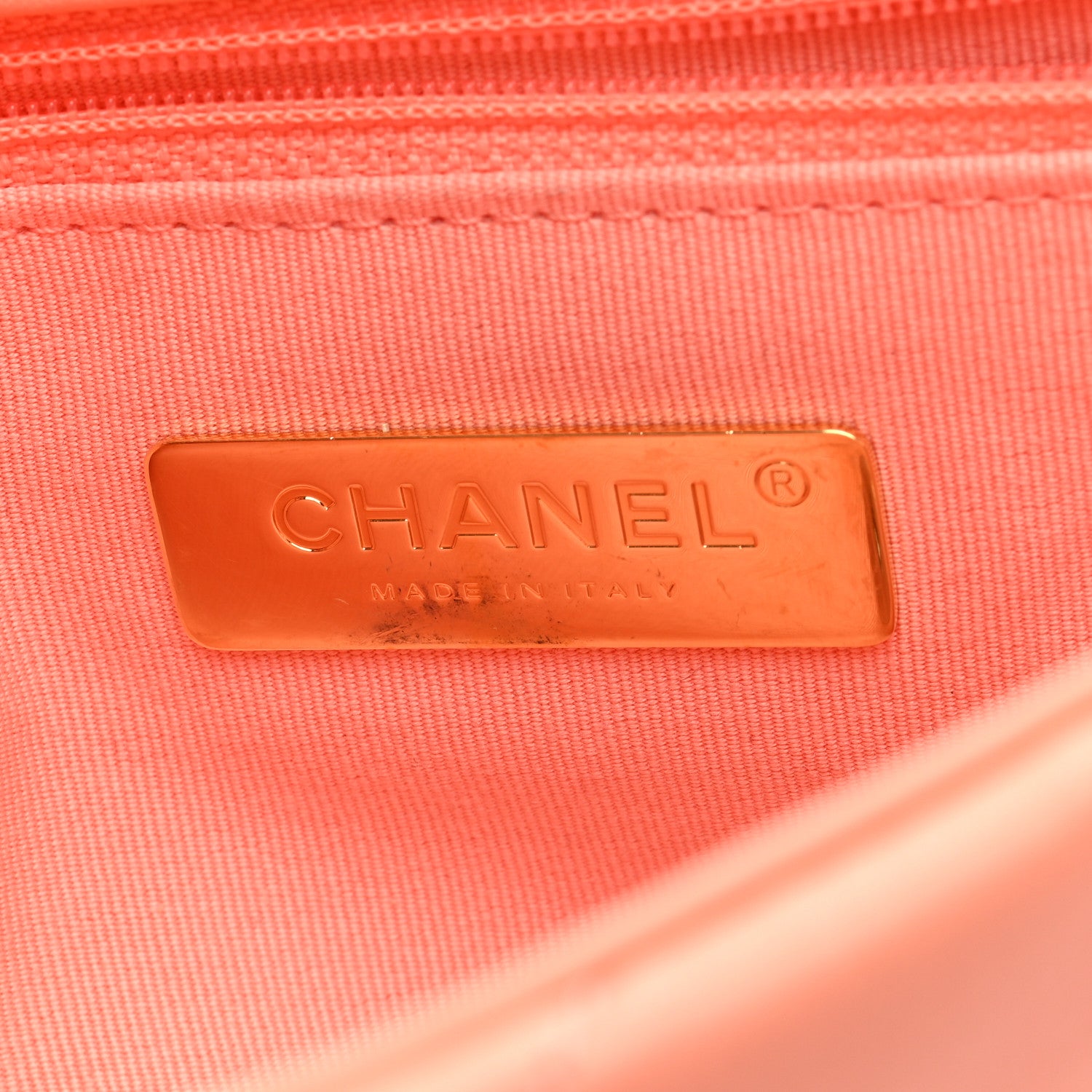 Chanel Lambskin Quilted Medium Chanel 19 Flap Light Orange 6 of 10