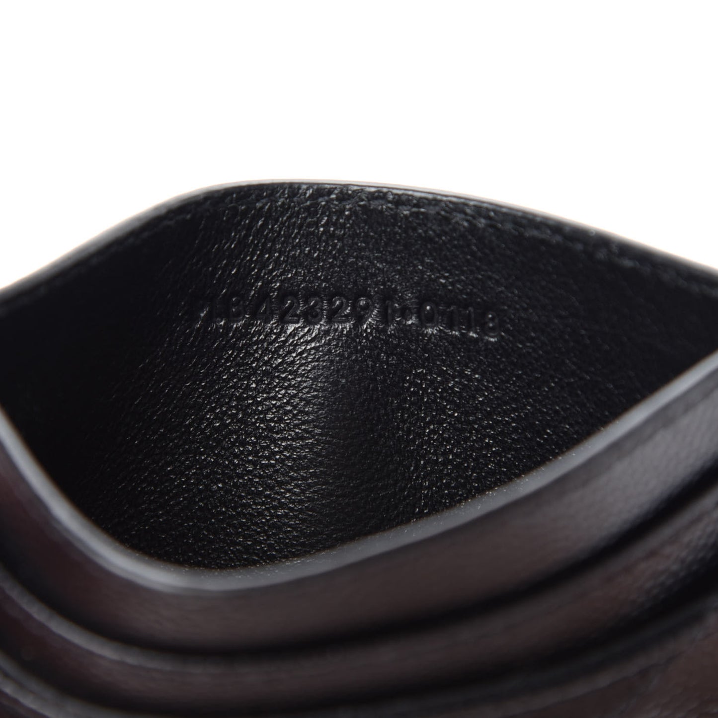 Grain De Poudre Matelasse Chevron Monogram Credit Card Case Black