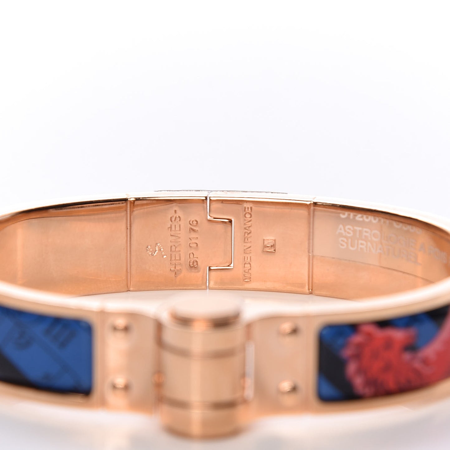 Enamel Printed Narrow Charniere Astrologie A Pois S Hinged Bracelet Surnaturel