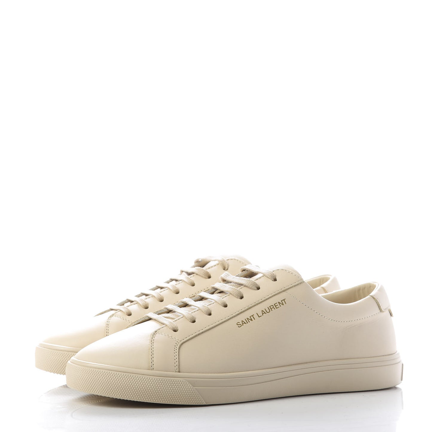 Calfskin Andy Low Top Sneakers 37.5 Dark Coquille