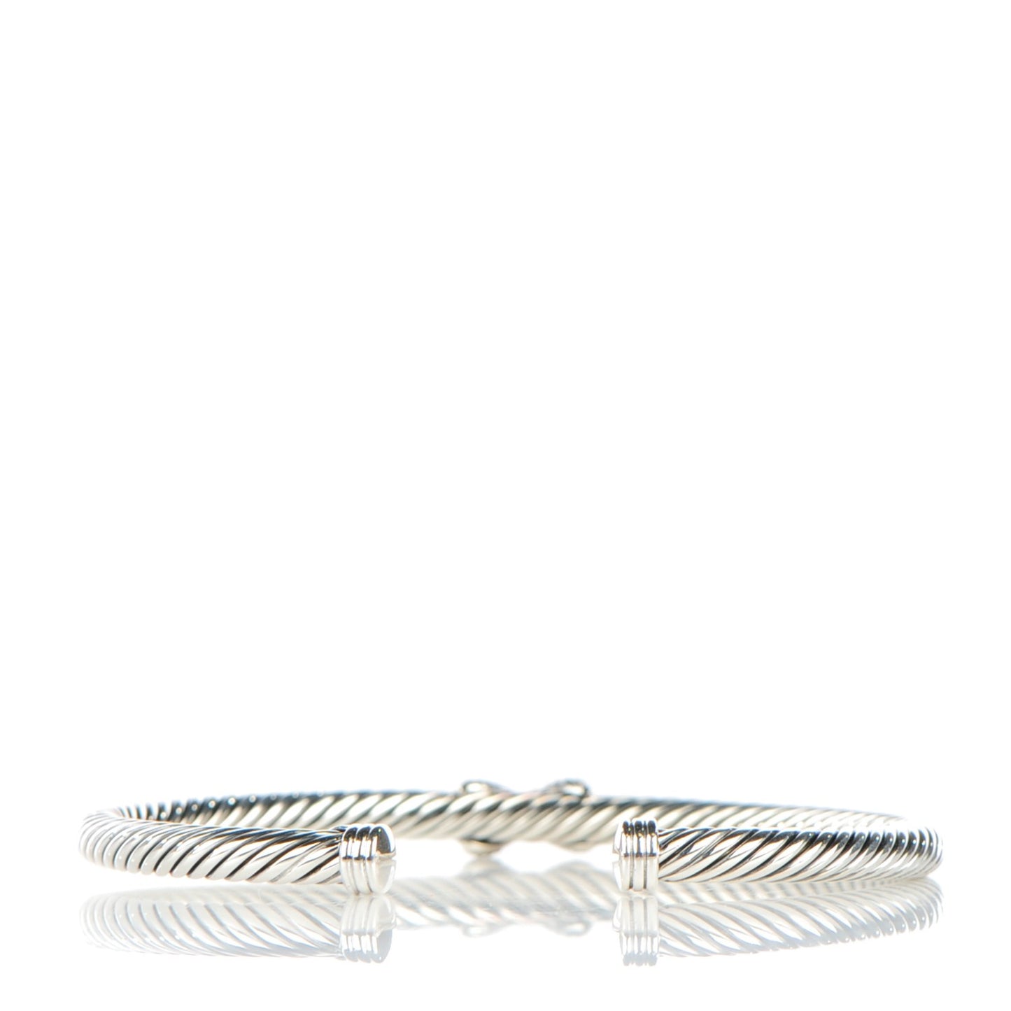 Sterling Silver Diamond 4mm X Cable Bracelet
