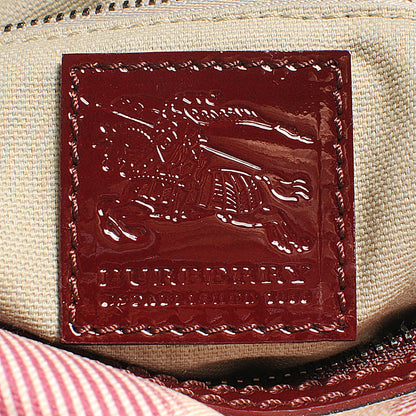 Burberry Nova Check Heart Small Chester Bowling Bag Berry Red 6 of 10
