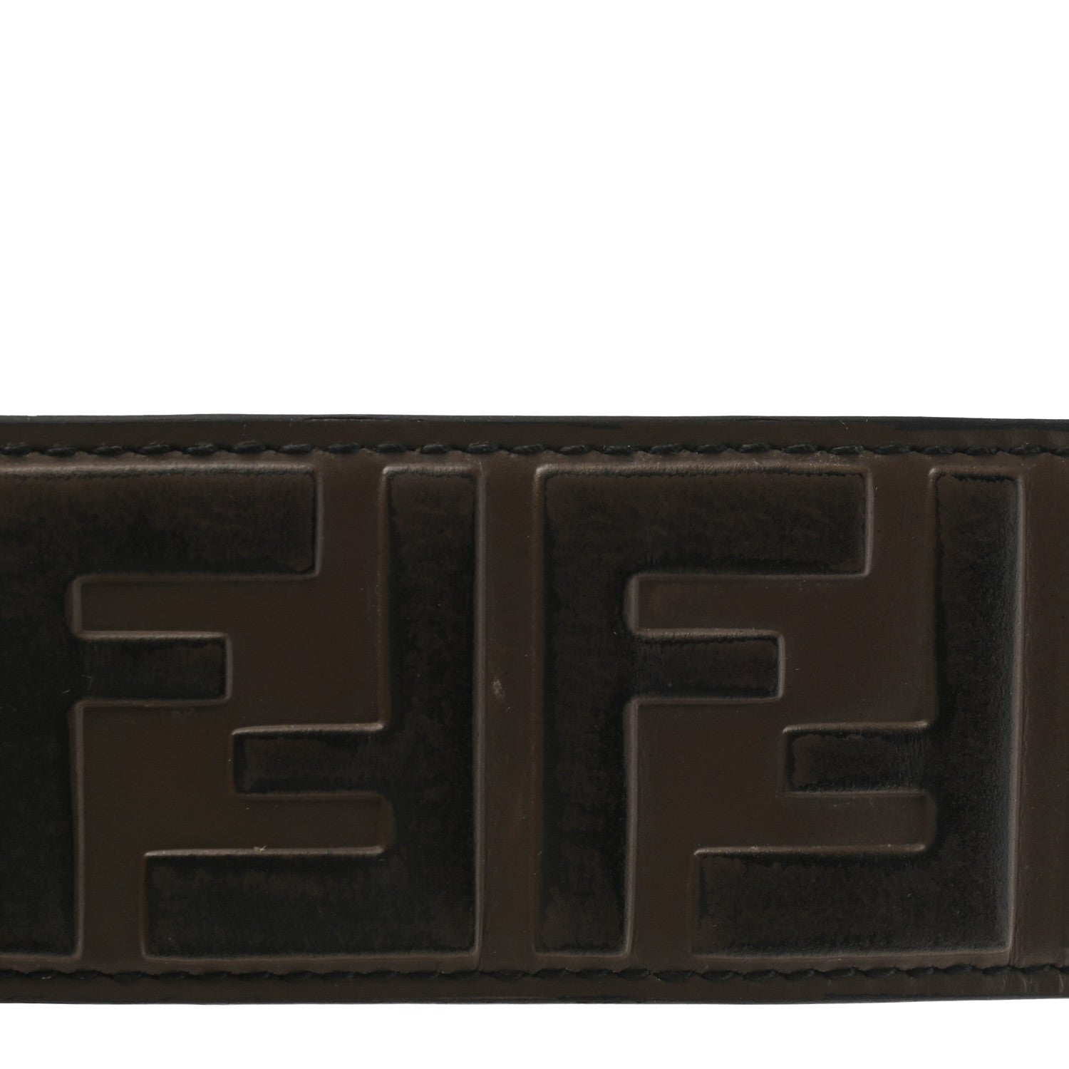 Fendi Vitello Century Bi-Color FF 1974 Embossed Strap You Maya Black 5 of 6