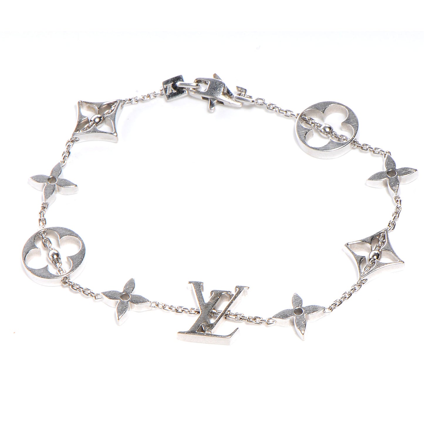 Monogram Bracelet White Gold