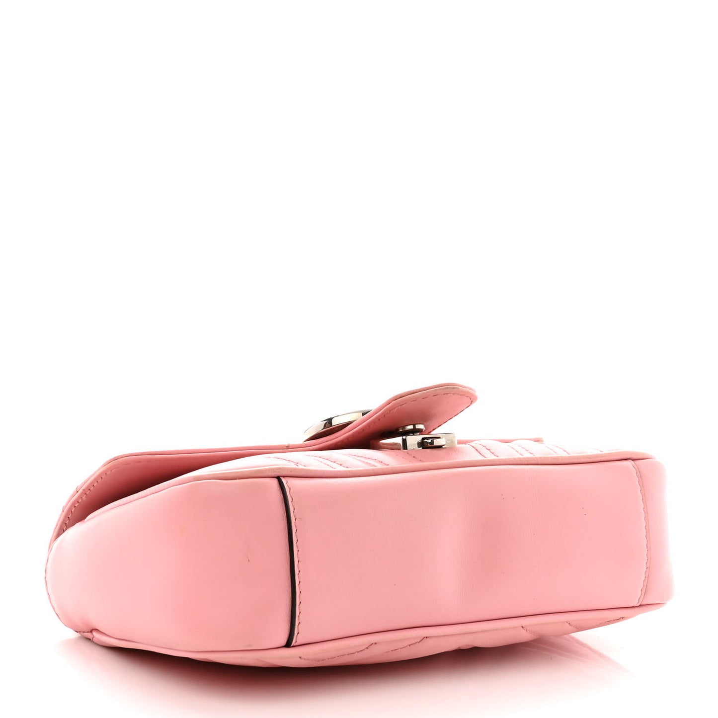 Calfskin Matelasse Mini GG Marmont Shoulder Bag Wild Rose