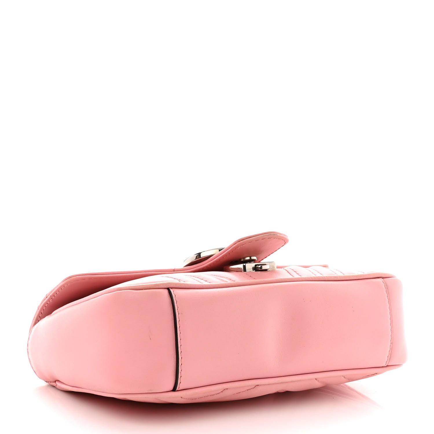 Gucci Calfskin Matelasse Mini GG Marmont Shoulder Bag Wild Rose 4 of 13
