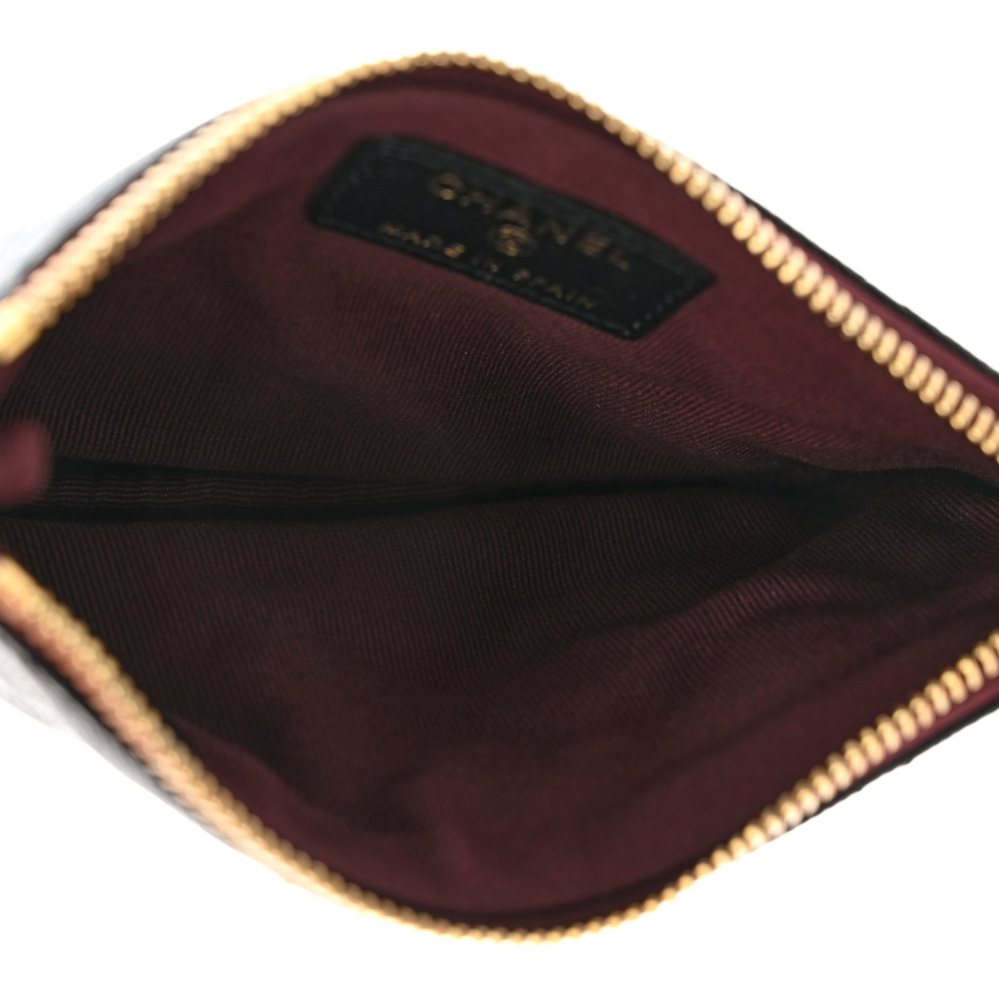 Caviar Quilted Small Cosmetic Case Black