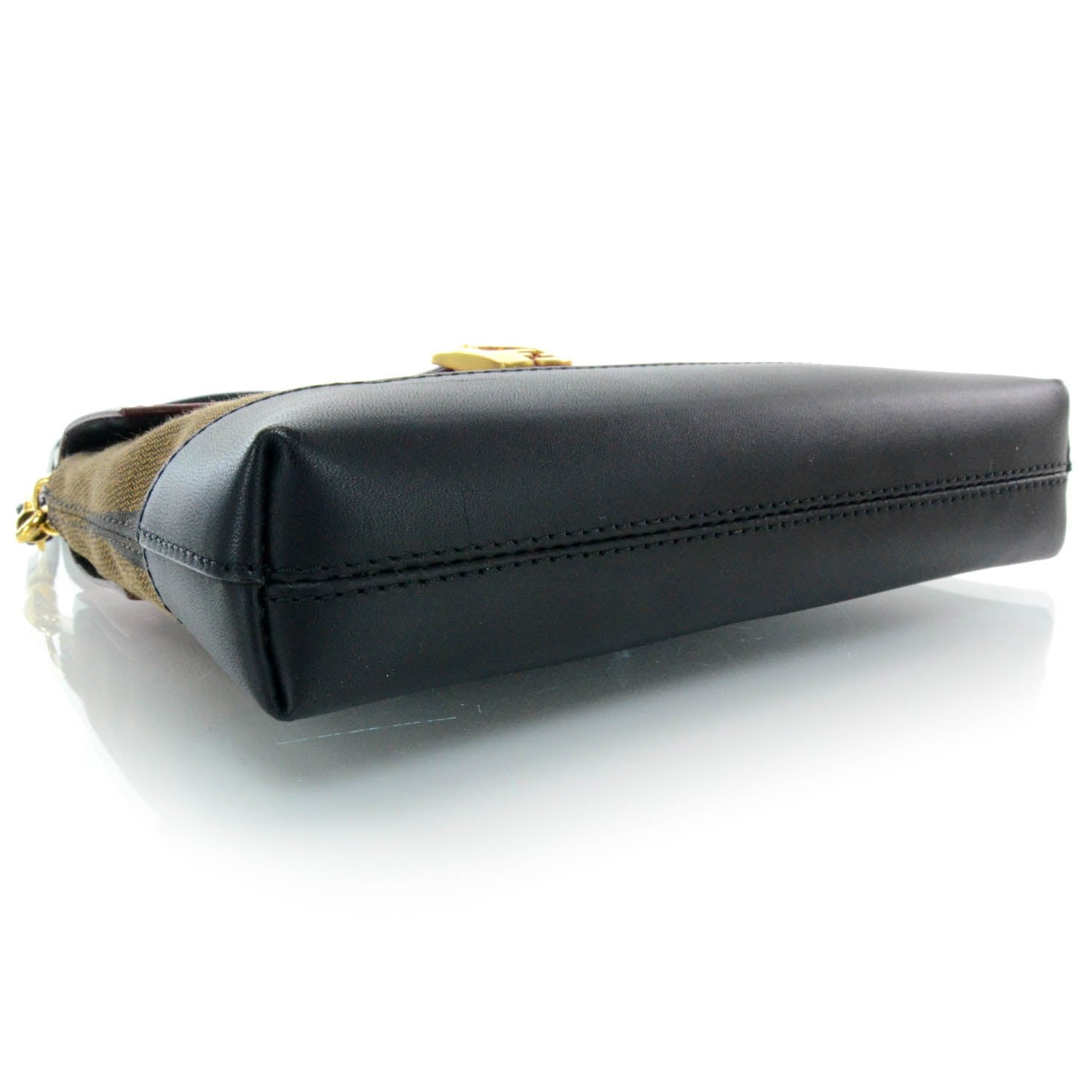 Fendi Canvas Pequin Pouchette Tobacco Red Black 4 of 9
