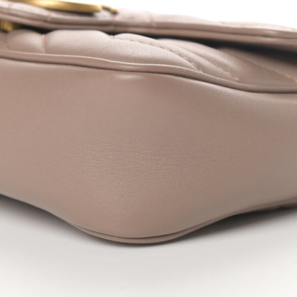 Gucci Calfskin Matelasse Super Mini GG Marmont Shoulder Bag Porcelain Rose 10 of 12