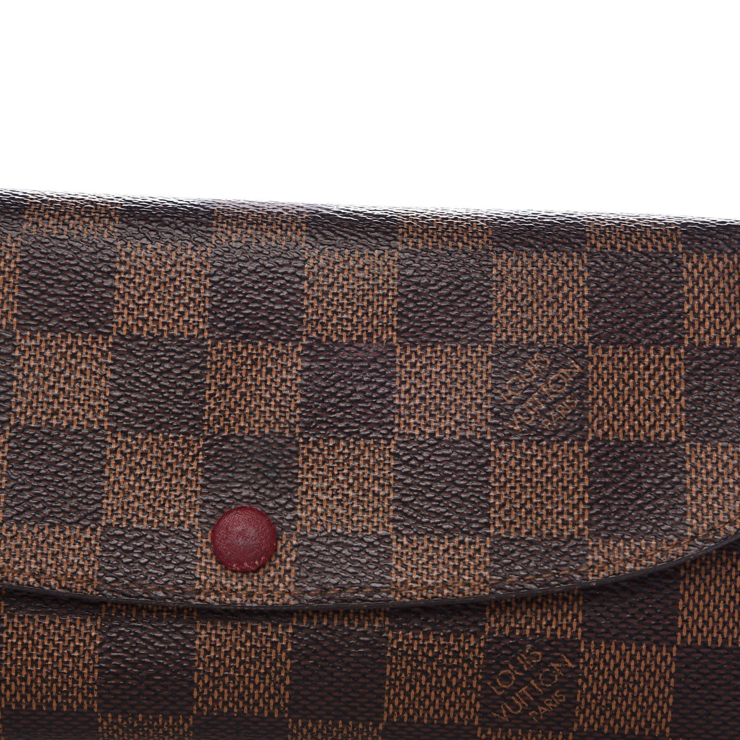 Damier Ebene Emilie Wallet Red