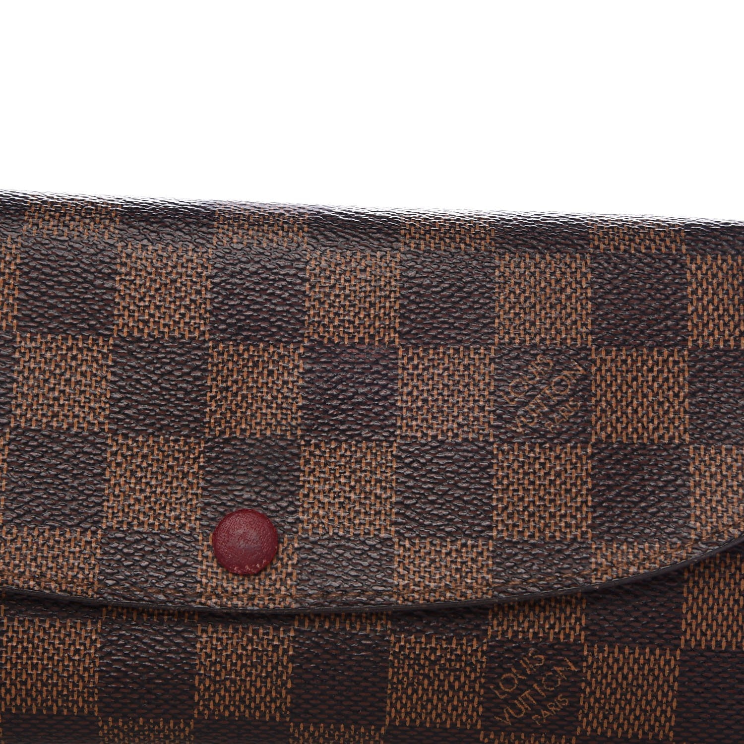 Louis Vuitton Damier Ebene Emilie Wallet Red 10 of 10