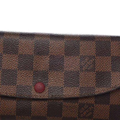 Louis Vuitton Damier Ebene Emilie Wallet Red 10 of 10