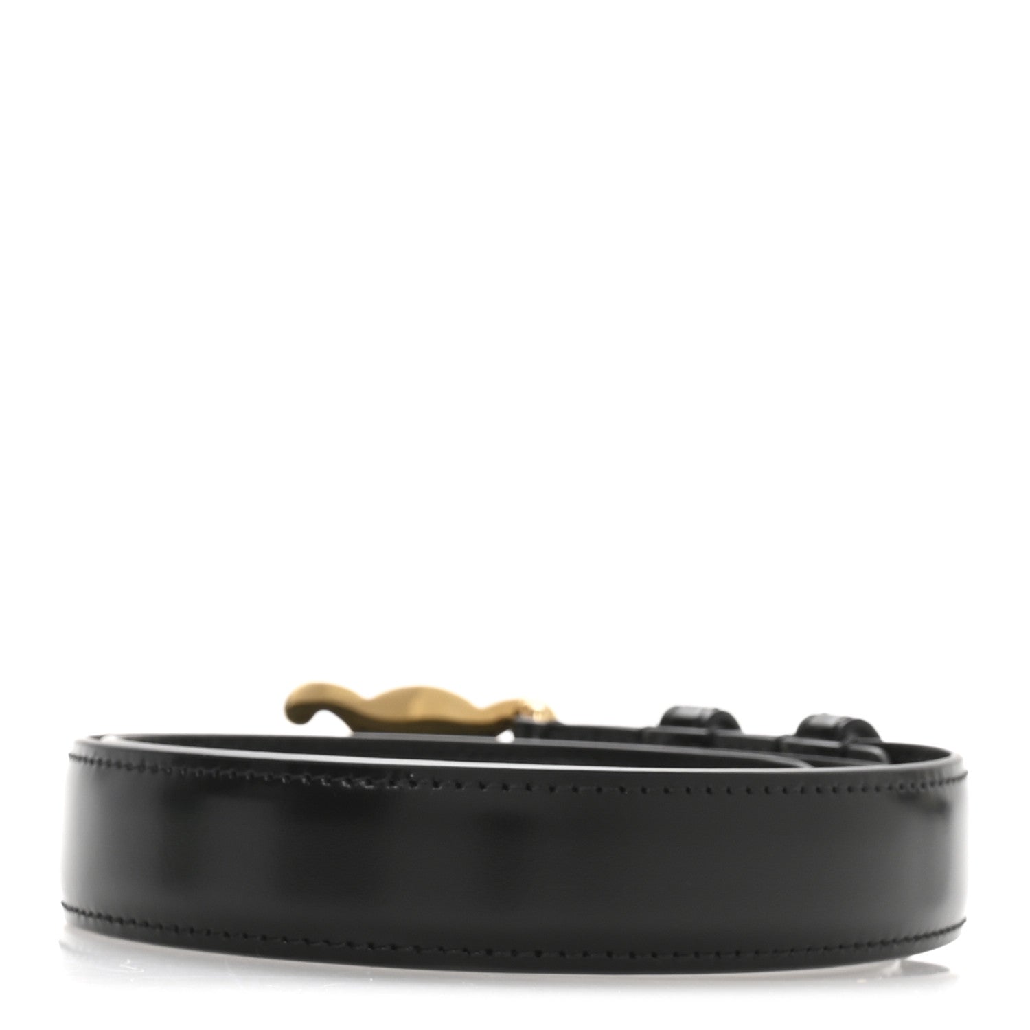 Celine Box Calfskin Small 18mm Triomphe Belt 70 28 Black 2 of 6