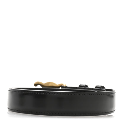 Celine Box Calfskin Small 18mm Triomphe Belt 70 28 Black 2 of 6