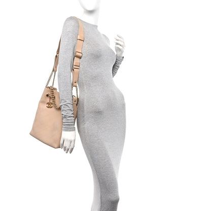 Chanel Calfskin Quilted Small On My Shoulder Drawstring Bag Beige 2 of 11