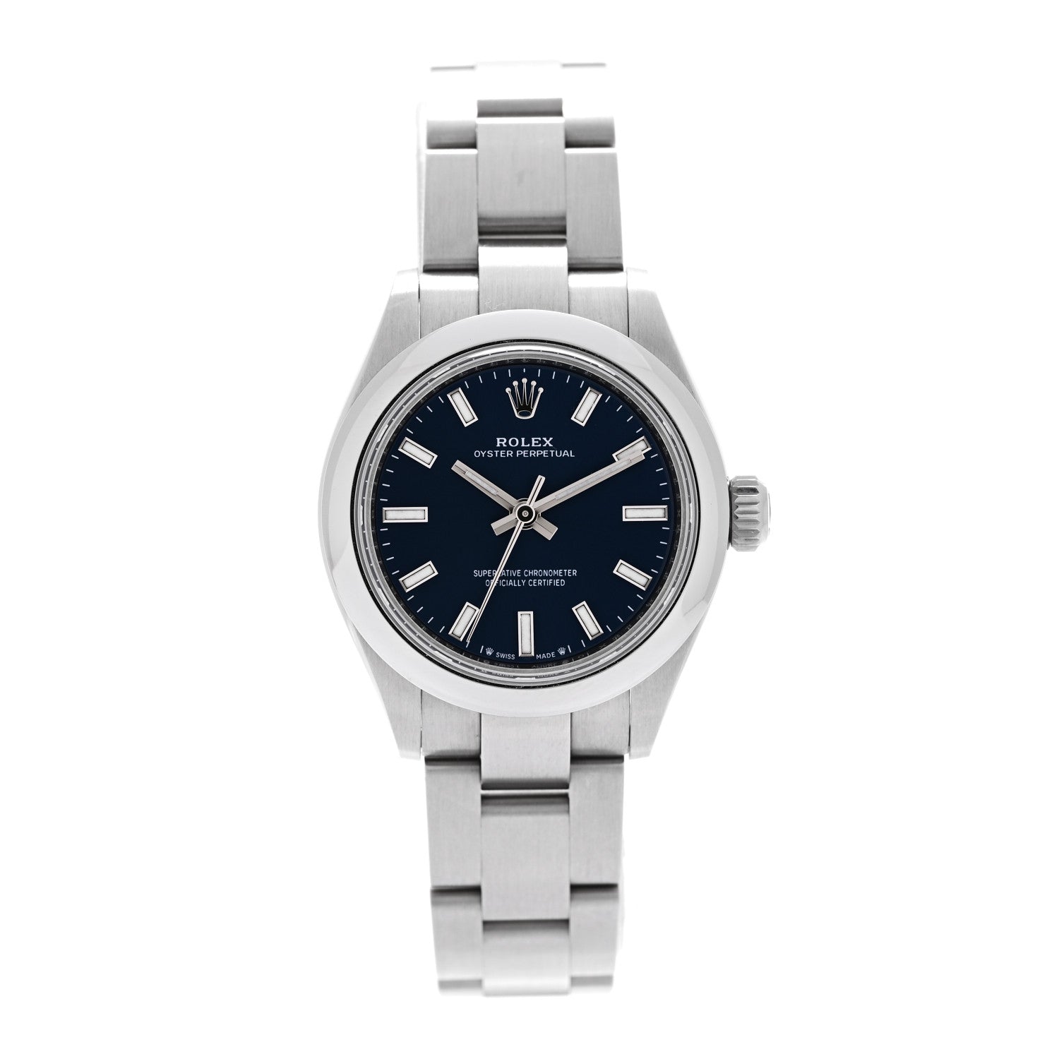 Rolex Stainless Steel 28mm Oyster Perpetual Watch Bright Blue 276200 1 of 5
