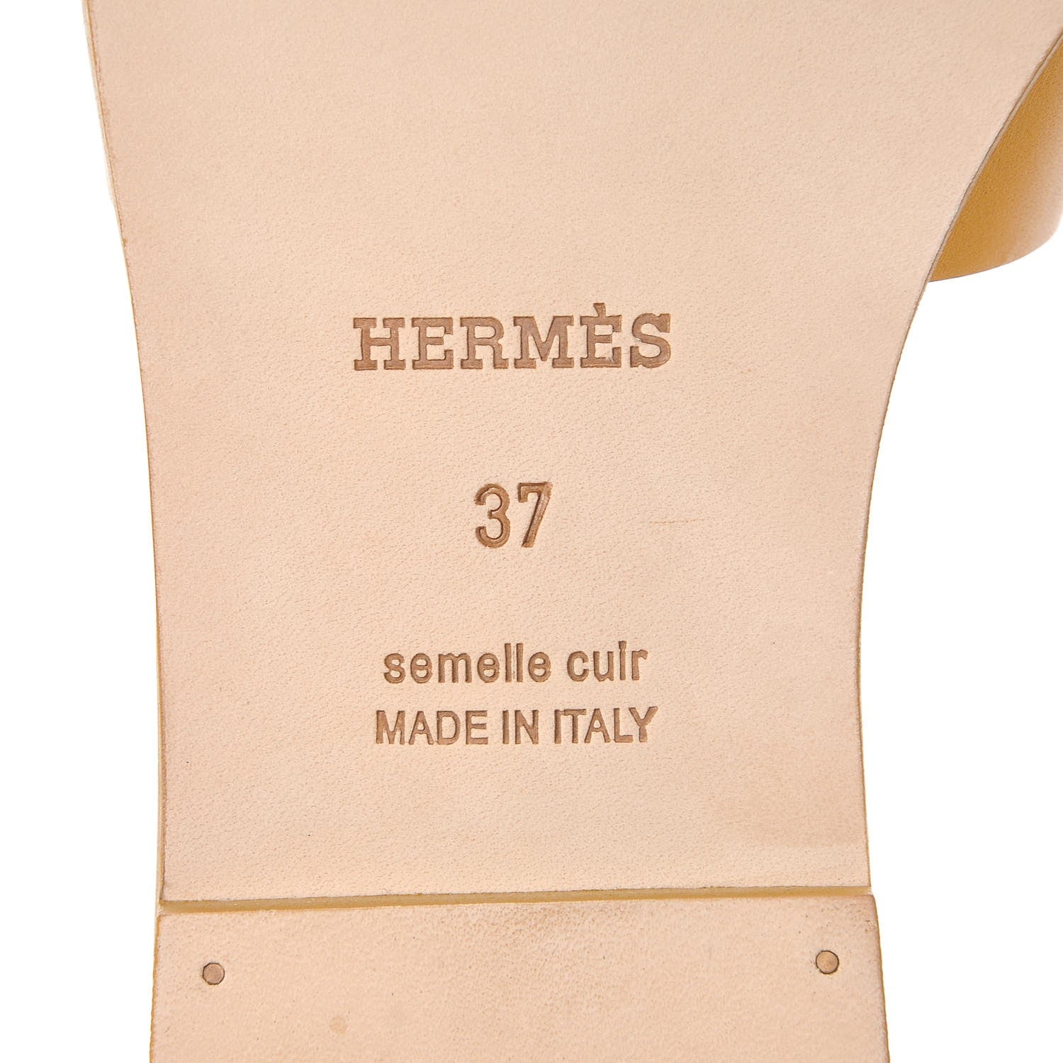 Hermes Calfskin Oran Sandals 37 Ocre Jaune 7 of 10