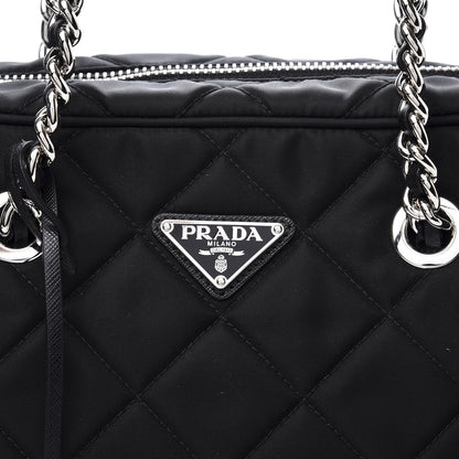 Prada Nylon Tessuto Impuntu Quilted Shoulder Bag Black 10 of 10