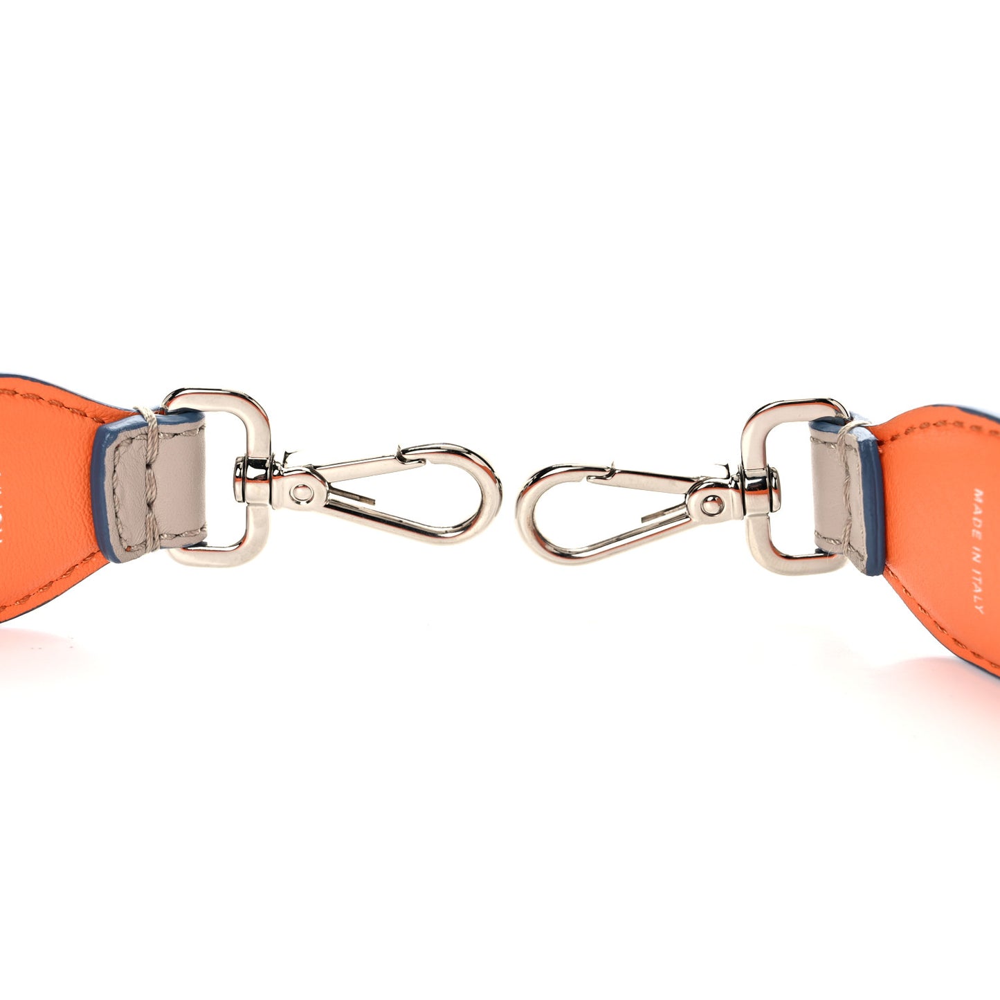 Vitello Dolce Plexiglass Bi-Color Studded Strap You Grigio Polvere Arancio Multicolor