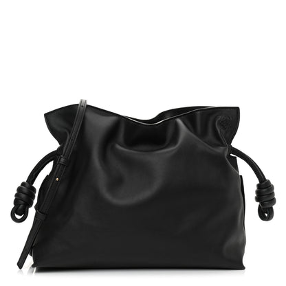 Loewe Calfskin Mini Flamenco Knot Clutch Black 1 of 8