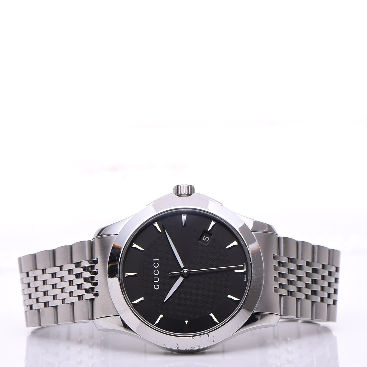 Gucci Stainless Steel 38mm G-Timeless Quartz Watch Black 3 of 8