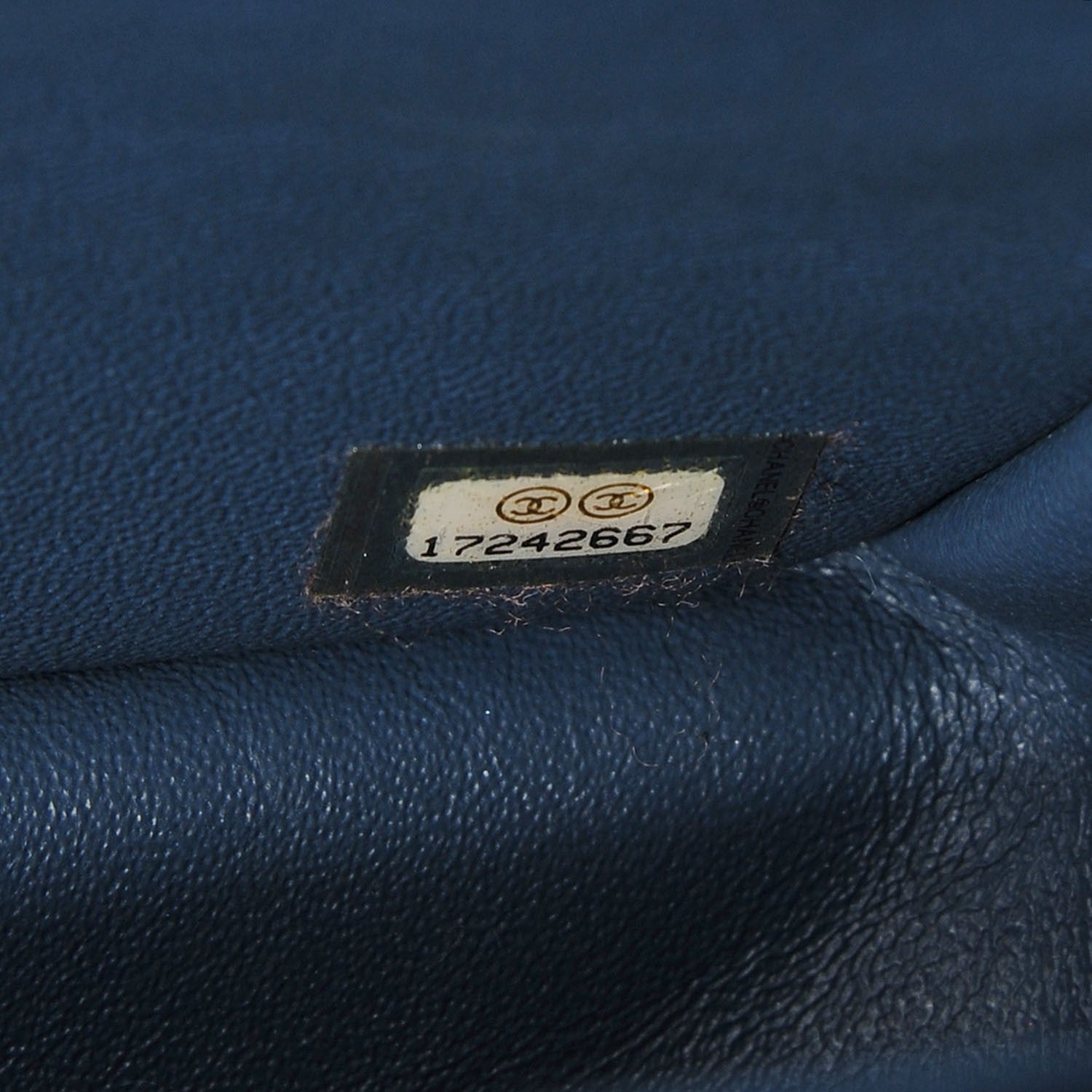 Chanel Lambskin Quilted Maxi Double Flap Turquoise 7 of 8