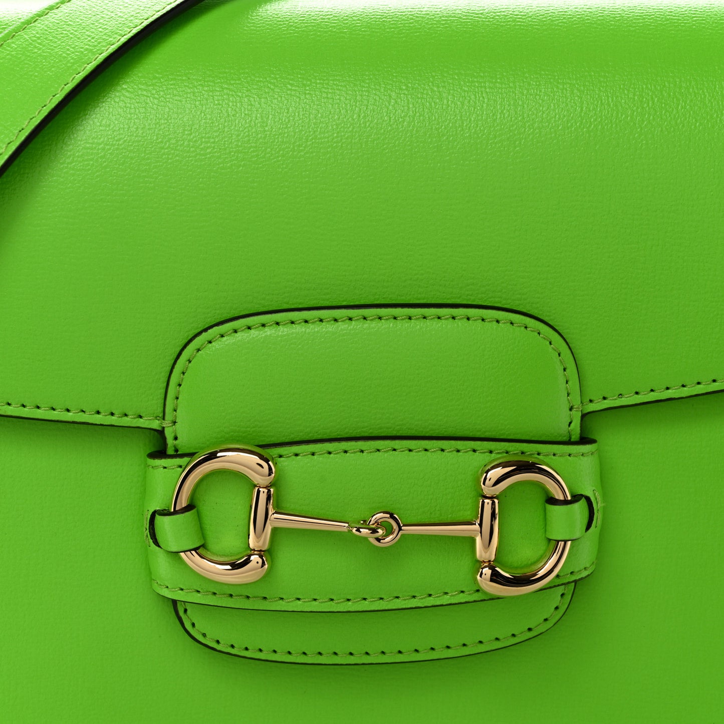 Azalea Calfskin Horsebit 1955 Shoulder Bag Electric Green