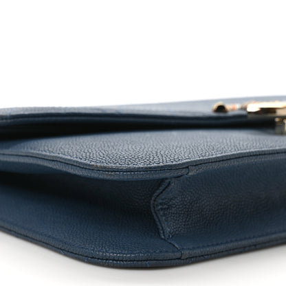 Chanel Grained Calfskin Quilted Cuba Flap Blue 8 of 10