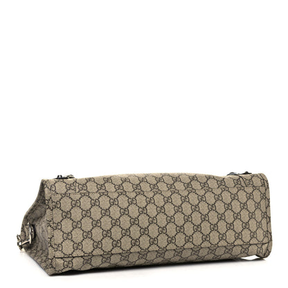 Balenciaga X GUCCI GG Supreme Monogram Neo Classic Silver Hardware City Beige Ebony 3 of 9