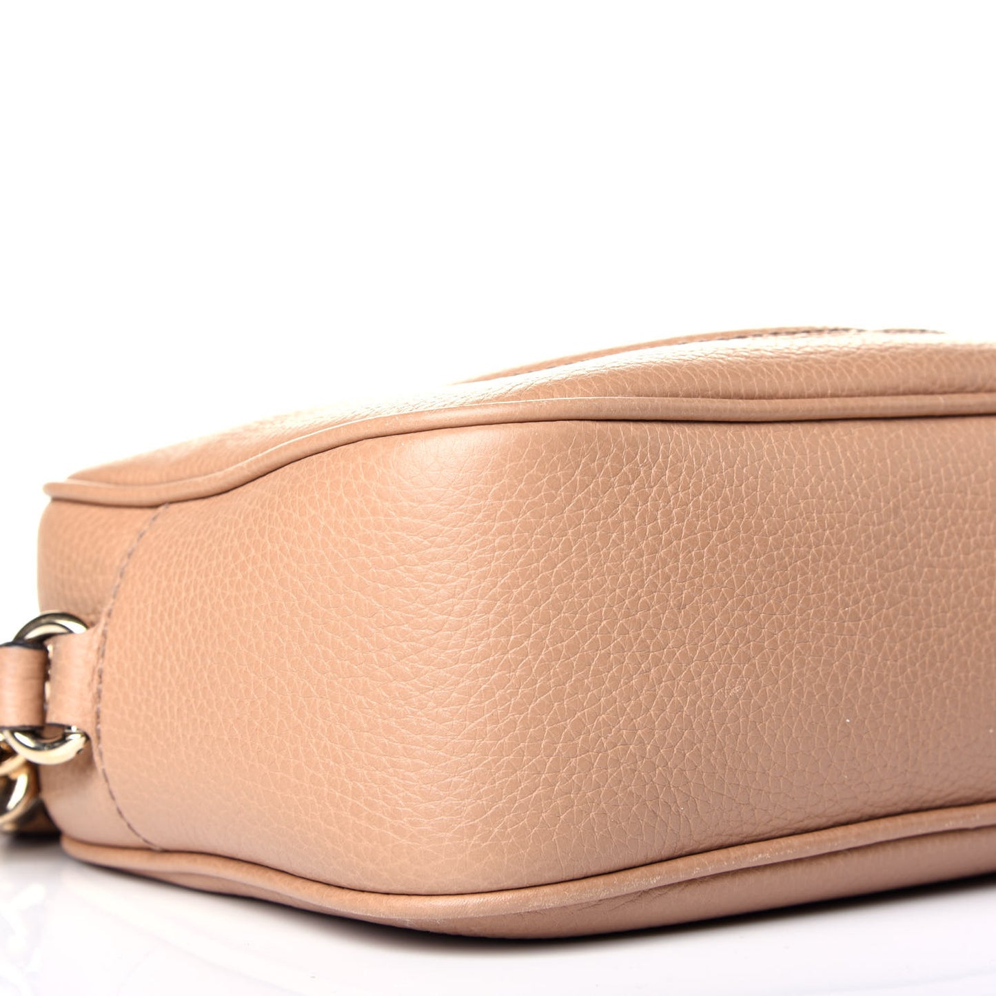 Pebbled Calfskin Small Soho Disco Bag Rose Beige
