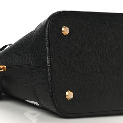 Balenciaga Signature Grained Calfskin Logo M Ville Top Handle Bag Black 8 of 22